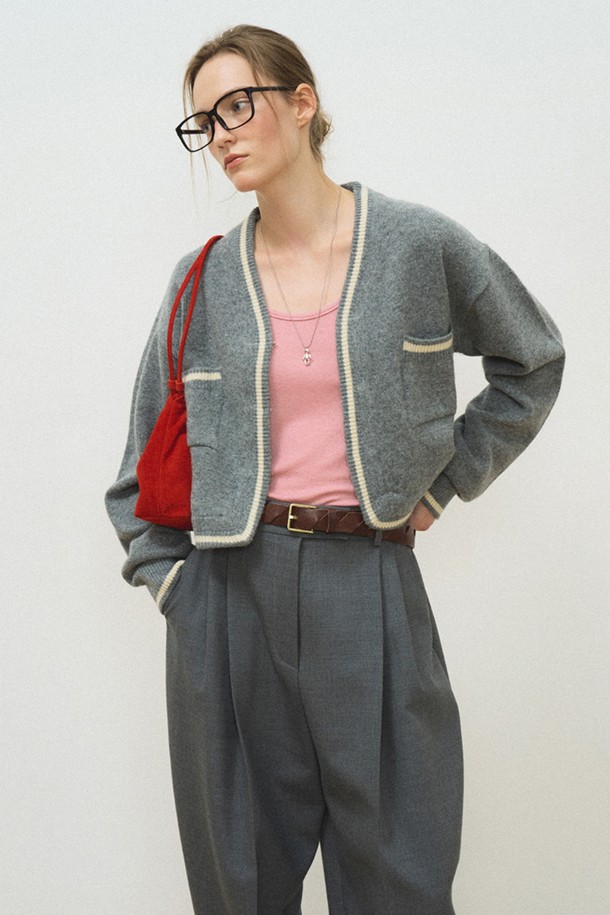 IULAI - 가디건 - Rumi cardigan Grey