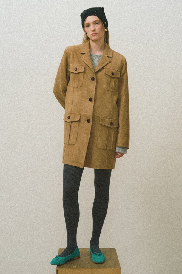 IULAI - 코트 - Soboro nubuck coat Beige