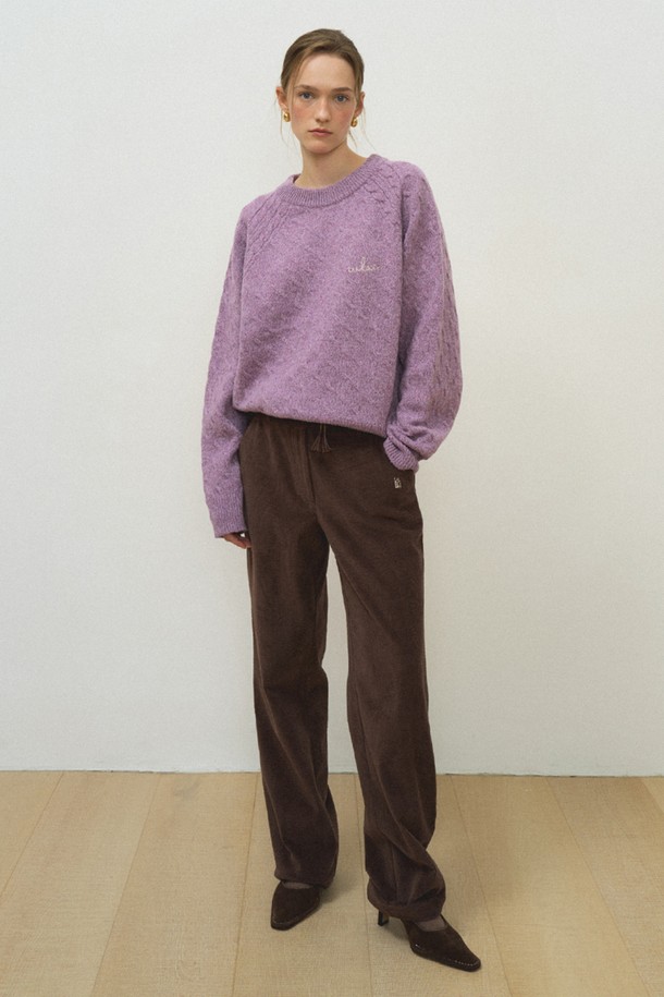 IULAI - 롱/미디팬츠 - Penny corduroy pants Espresso brown