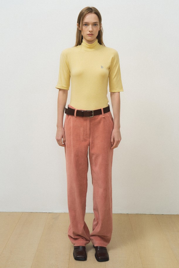 IULAI - 롱/미디팬츠 - Penny corduroy pants Coral