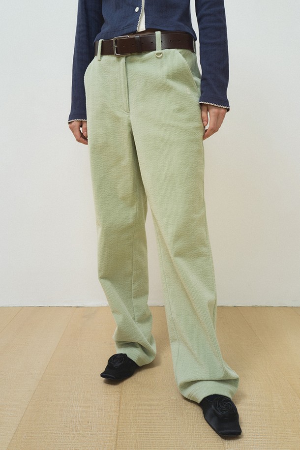 IULAI - 롱/미디팬츠 - Penny corduroy pants Mint