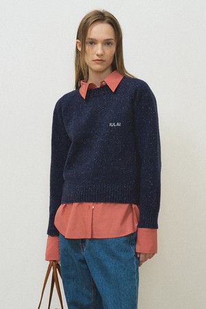 Popcorn teddy pullover Navy