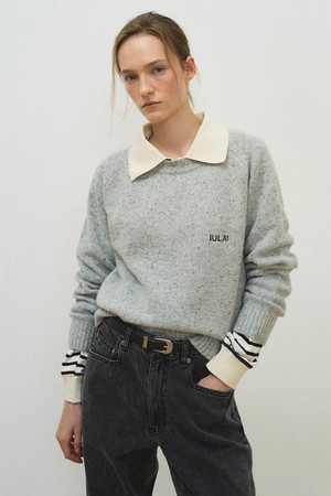 Popcorn teddy pullover Grey