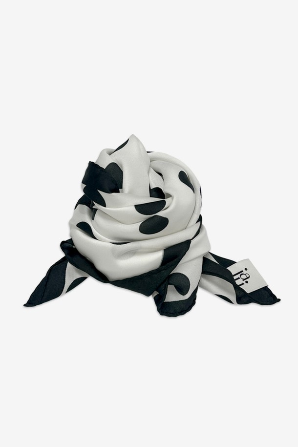 IULAI - 스카프/머플러 - Cylinder scarf Dot ivory