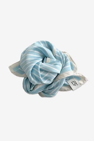 Cylinder scarf Stripe light blue
