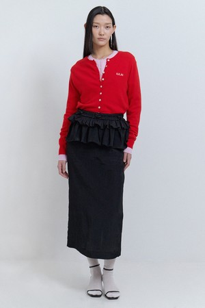 Furring cardigan Red