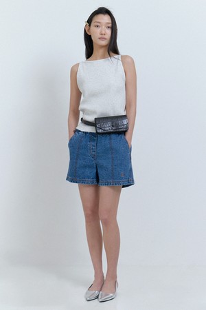 Camon pants Middle blue
