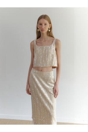 Gliter skirt Ivory