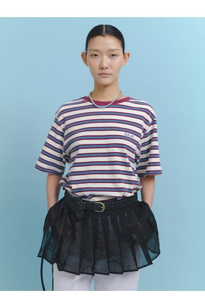 Momo stripe T Burgundy
