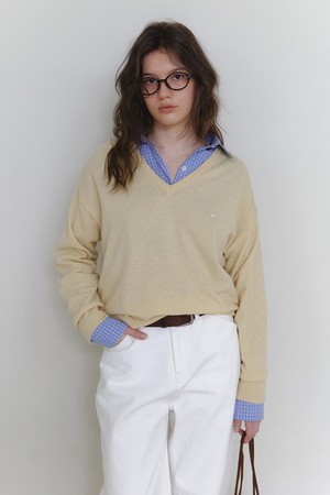 Remote Vneck Pullover Butter