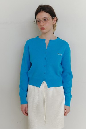 Mild still cardigan Cerulean blue