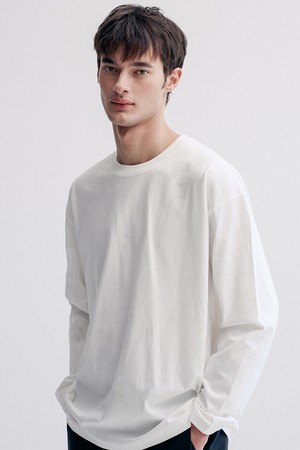 라벨 롱슬리브 티셔츠 [WHITE]