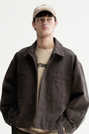 피그먼트 워크자켓 [BROWN]