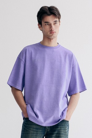 베이직 피그먼트 반팔 티셔츠 [PURPLE]