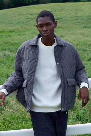 빅 포켓 퀼팅자켓 [CHARCOAL]