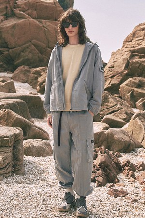 립스탑 윈드브레이커 롱 셋업 [GREY]