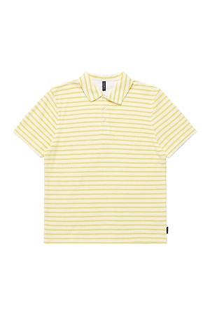 스트라이프 버튼 칼라 티셔츠_BMTS3EZR02_Y2_YELLOW-a