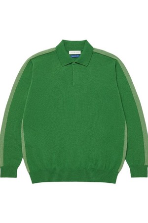 [GUERCILENA] 남성 크루넥 라인 폴로 스웨터_BMSW3FGC03_E2_GREEN-a