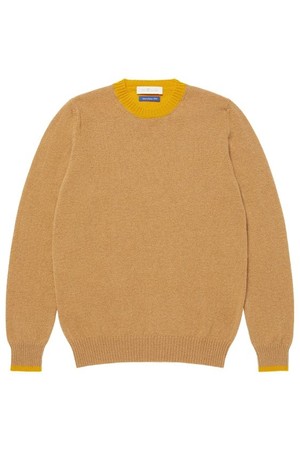 [THE SIENA] 여성 crewneck block sweater_BWSW3FGC08_W1_BROWN-a