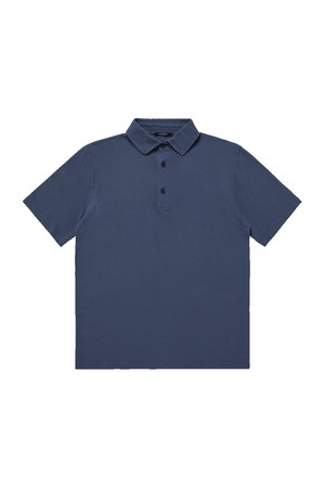 면 스트레치 버튼 칼라 티셔츠_BMTS4ZZR01_N2_NAVY-a