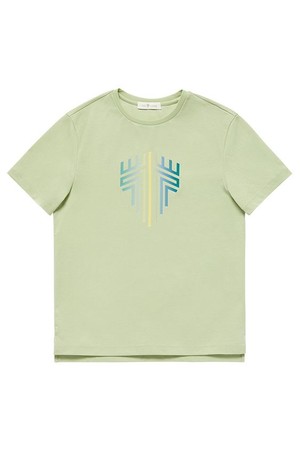 여성 인텐딩 글로시 로고 티셔츠_PWTS4Z0016_MT_GREEN-a