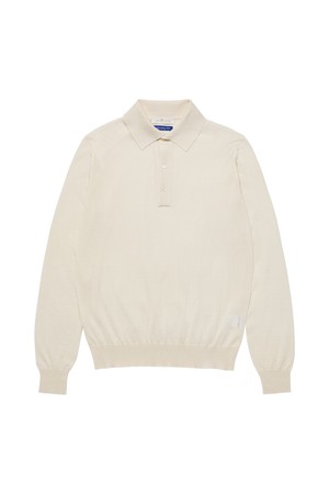 파인 캐시미어 폴로 니트_BMSW4ZGC06_IV_IVORY-a