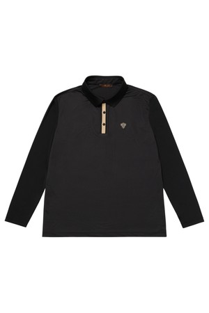 쿨링 롱스리브 피케 셔츠_PMTS4F0014_BK_BLACK-a