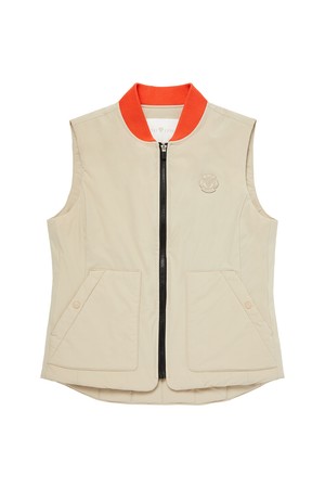 슬림 핏 경량 베스트_PWJU4F0051_I2_BEIGE-a