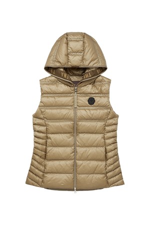 글로시 후디 다운 베스트_PWJU4F0050_K2_KHAKI-a
