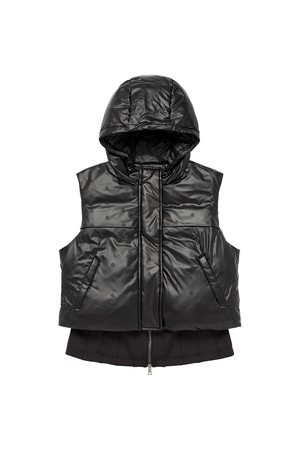 믹스 후디 다운 베스트_PWJU4F0041_BK_BLACK-a