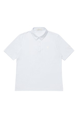 [유현주 PICK!] 엠브로이드 로고 피케 셔츠_PWTS4F0028_WT_WHITE-a