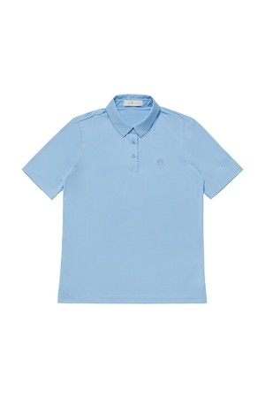 [유현주 PICK!] 엠브로이드 로고 피케 셔츠_PWTS4F0028_B2_BLUE-a