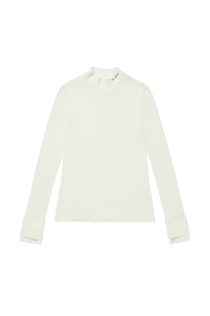 더블 모크넥 티셔츠_PWTS4F0103_IV_IVORY-a