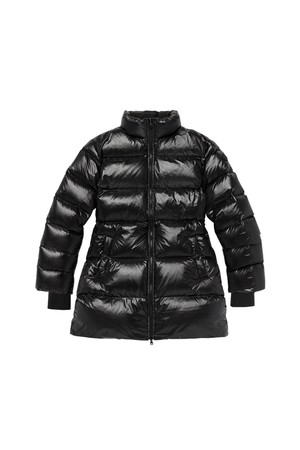 글로시 구스 다운 롱 점퍼_PWJU4Z1000_BK_BLACK-a