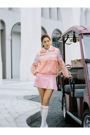 [유현주 PICK!] 시그니처 자카드 셋업 플리츠 스커트_PWSK5E0076_O5_ORANGE-a