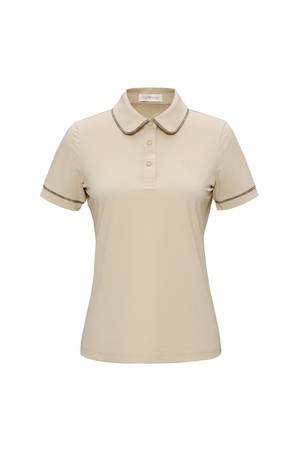 체크 트리밍 카라 티셔츠_PWTS5E0012_I2_BEIGE-a