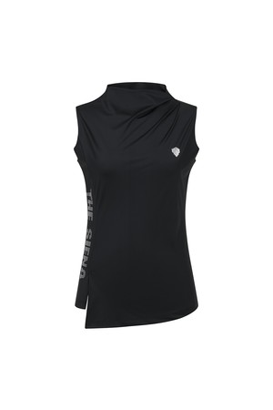 카울넥 슬리브리스 티셔츠_PWTS5E0041_BK_BLACK-a