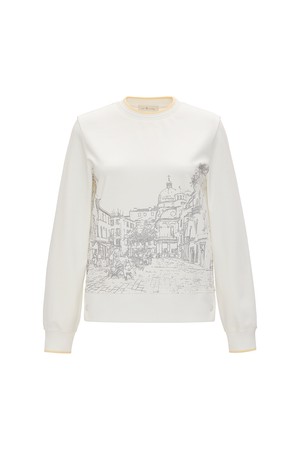 시즈널 그래픽 티셔츠_PWTS5E0008_IV_IVORY-a