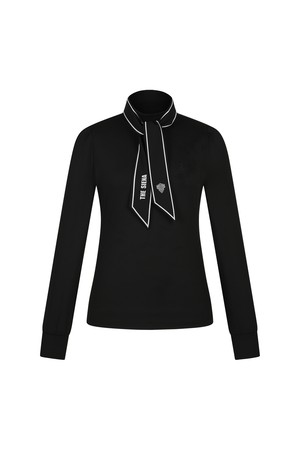 스카프 세트 모크넥 티셔츠 (WOMEN)_PWTS5C0001_BK_BLACK-a