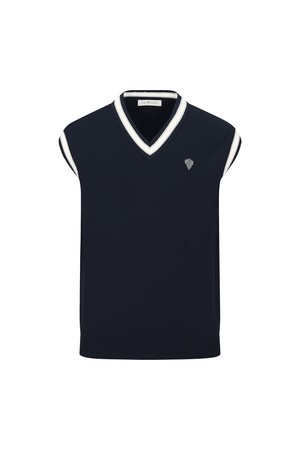 칼라배색 브이넥 니트베스트 (MEN)_PMSW6B0001_N2_NAVY-a