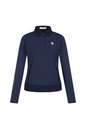 냉감소매 하이브리드 티셔츠 (WOMEN)_PWTS6E0056_N2_NAVY-a