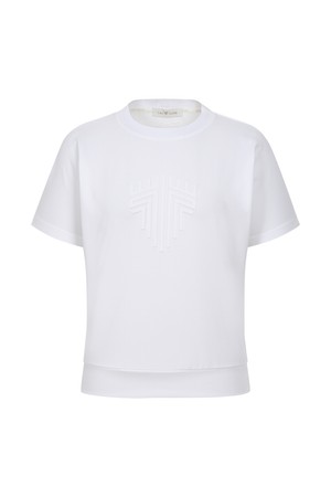 까스텔로엠보 라운드 티셔츠 (WOMEN)_PWTS6B0011_WT_WHITE-a