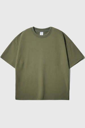 에디 오버핏 반팔티셔츠 카키 KJST2189