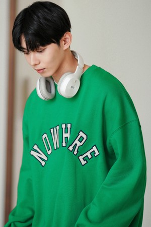 노웨어 드롭 기모 스웨트셔츠 5종 그린 OYMT2433