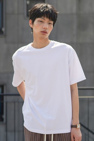 위캔드 실켓 스탠다드 반팔티셔츠 화이트 OYST2617