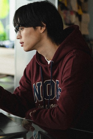 노어 오버핏 후드 버건디 KJHD2661