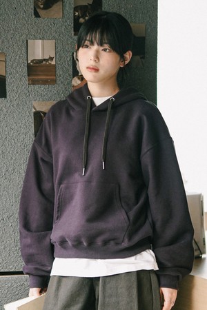 데이컷 크롭 오버핏 후드 다크퍼플 KJHD2649