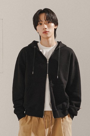 데이컷 크롭 오버핏 후드집업 블랙 KJHD2650