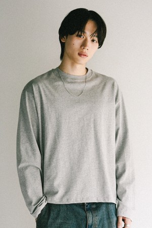 보이 크롭 긴팔티셔츠 그레이 KJLT2672