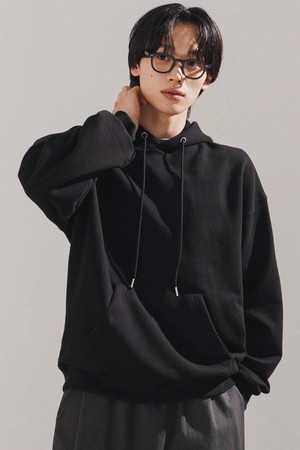 플레인 에센셜 후드 블랙 KJHD2674